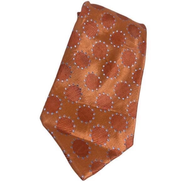Steve Harvey Men's Geometric Classic Retro Formal Neck Tie‎ Orange One Size - Picture 1 of 6
